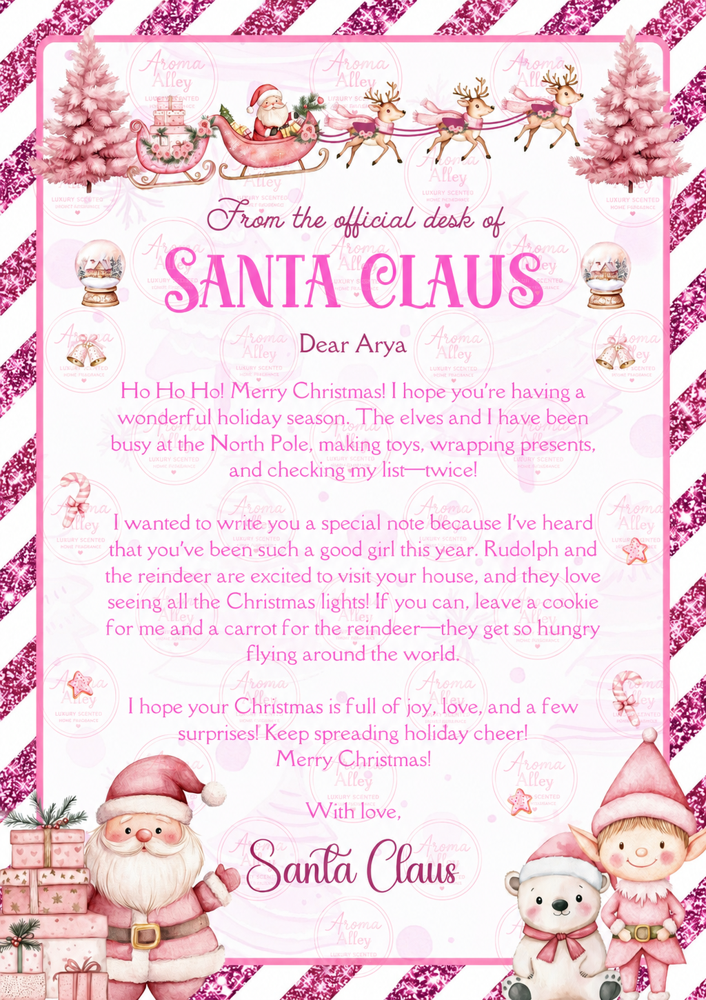 Personalised Good list certificate and letter from Santa