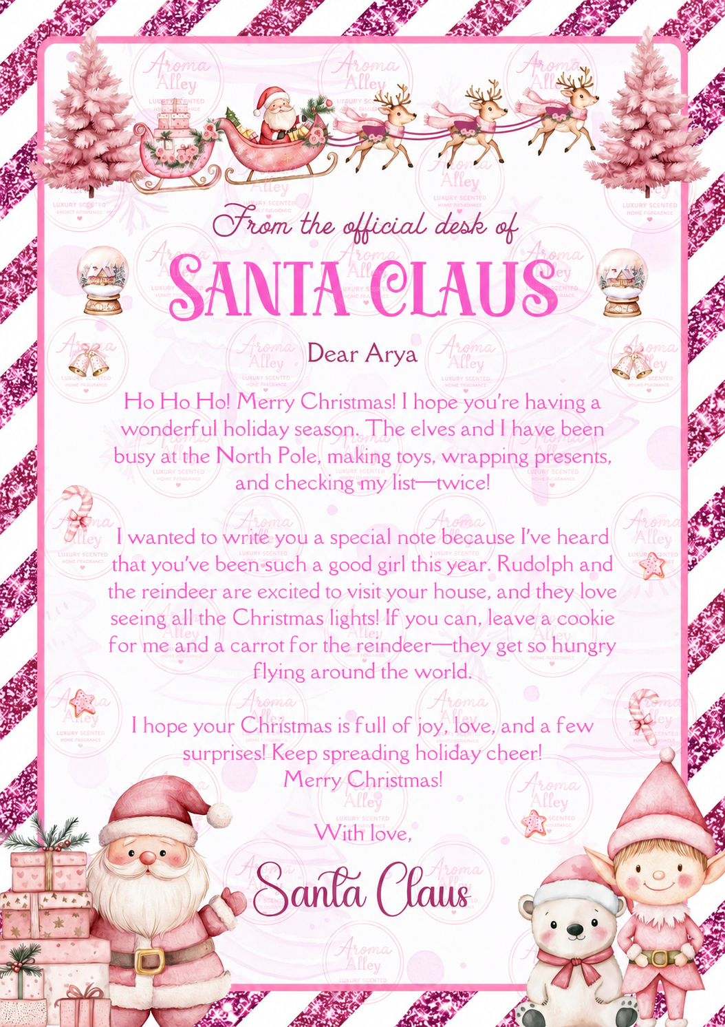 Personalised Good list certificate and letter from Santa