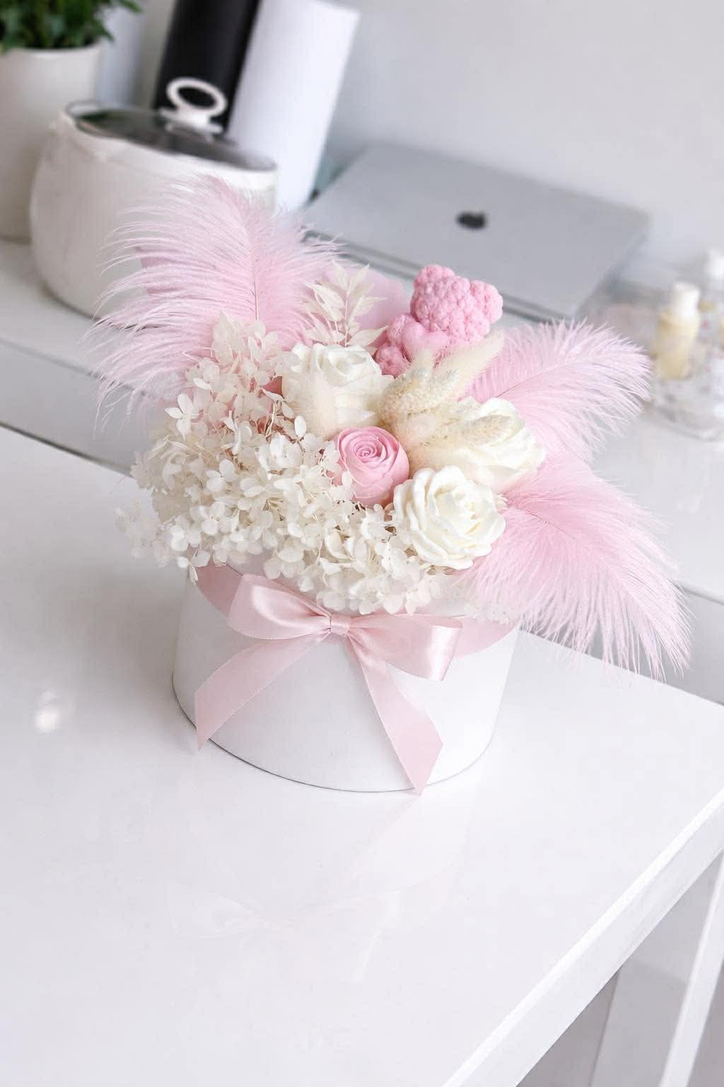 Pink teddy wax bouquet