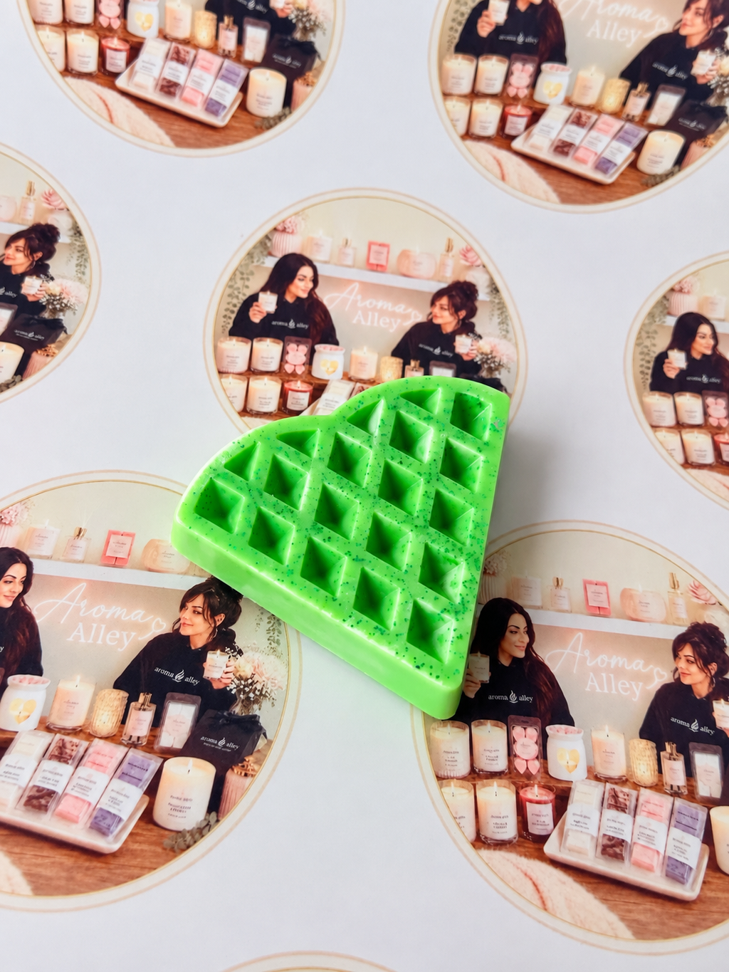 Cucumber and lime waffle slice wax melt