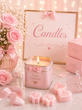 White Candle In A Metal Pot