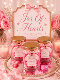 Red Jar of Heart-Shaped wax