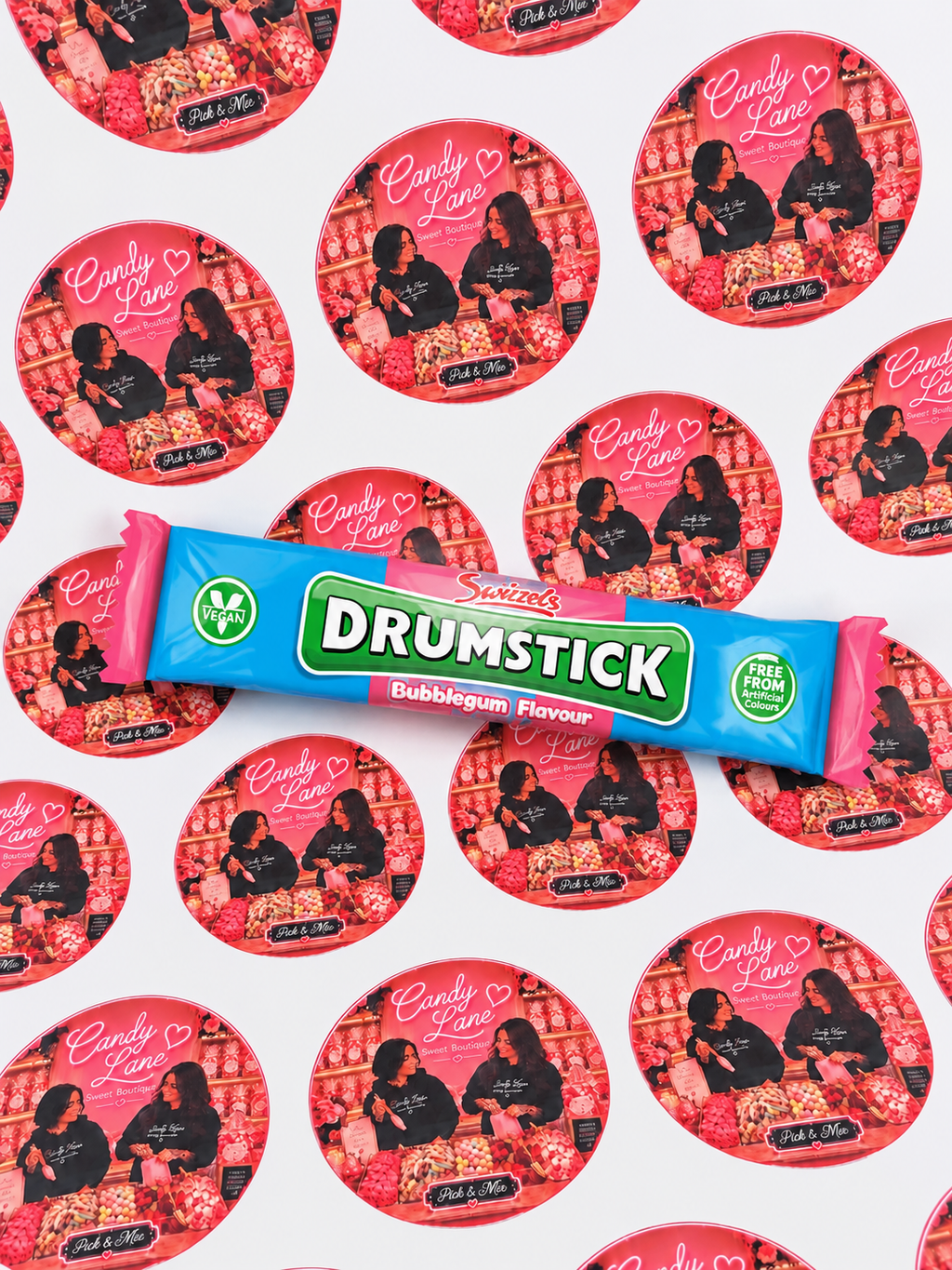 Drumstick bubble gum chew bar