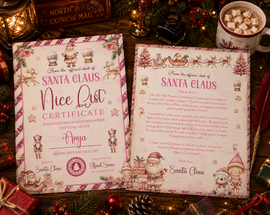 Personalised Good list certificate and letter from Santa