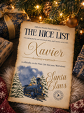 Personalised The nice list blue train certificate