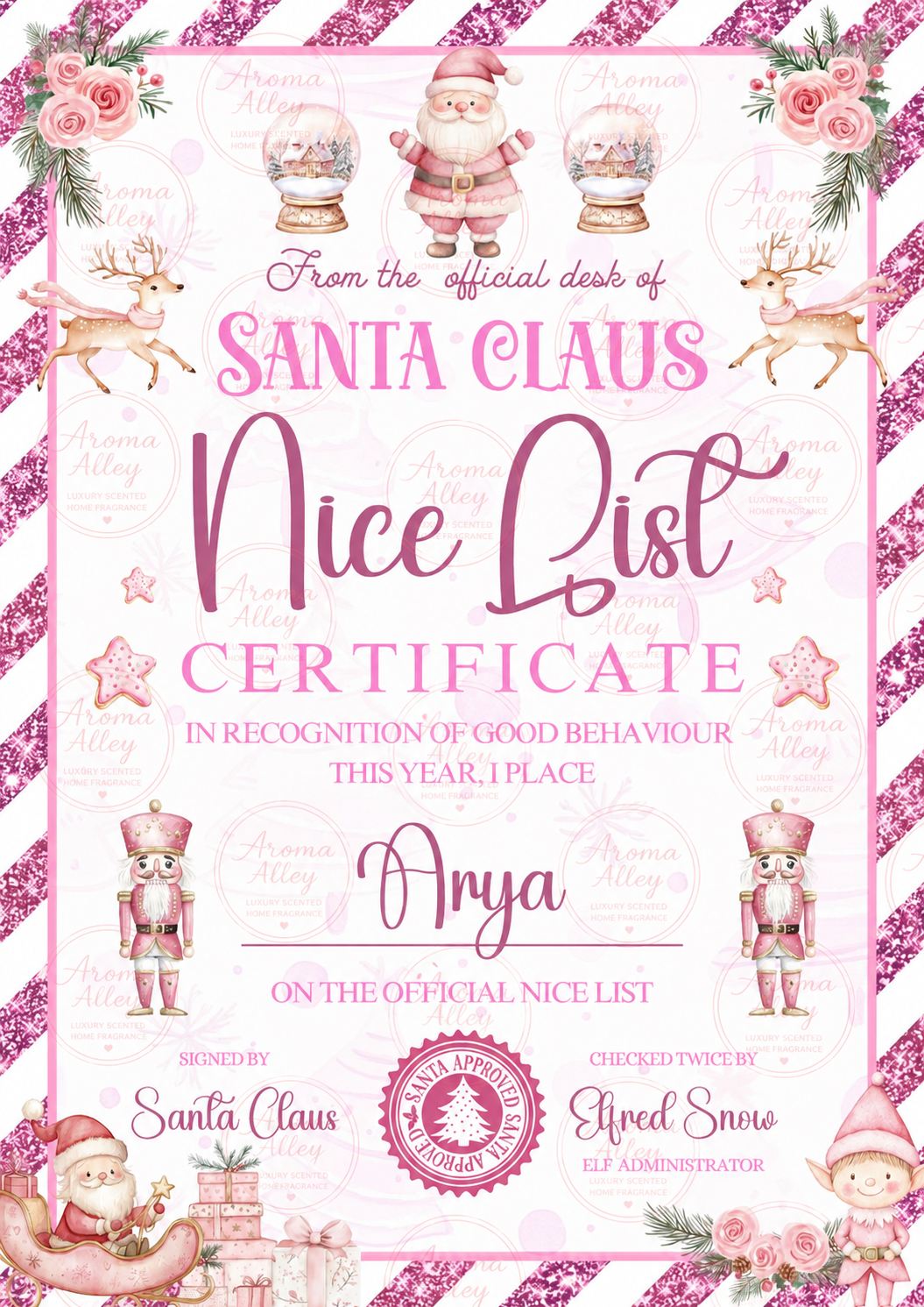 Personalised Good list certificate and letter from Santa