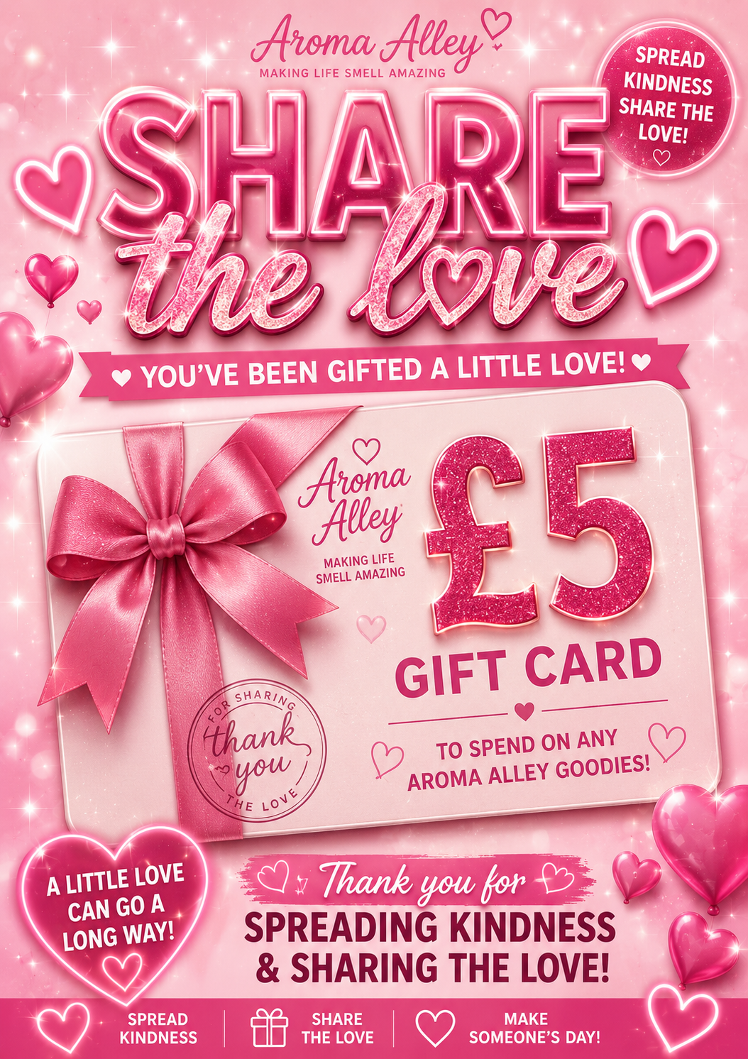 SHARE THE LOVE £5 GIFT CARD