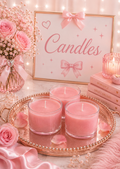 Pink Glass Jar Candle