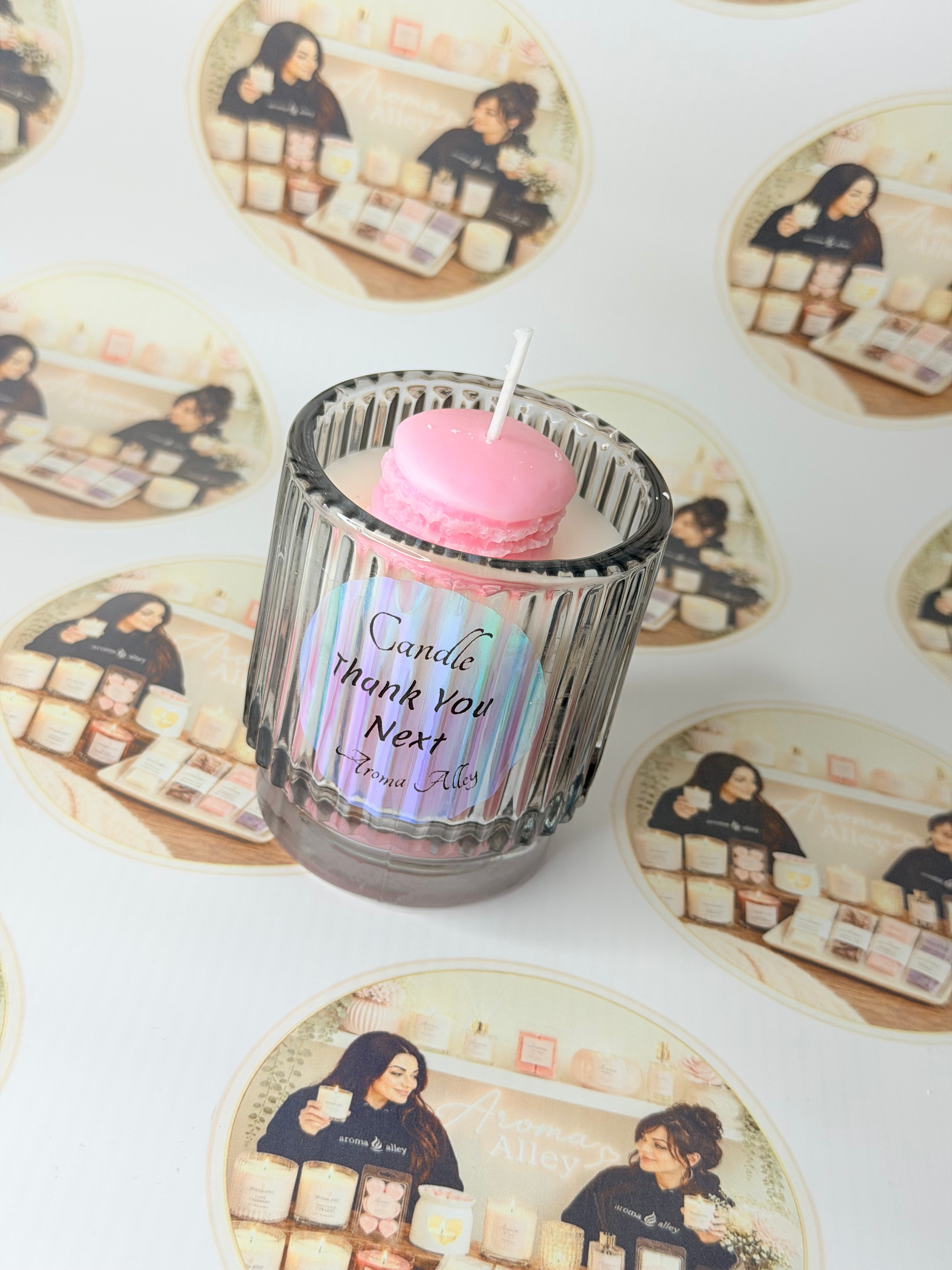 Thank You Next Macaron RGlass Candle