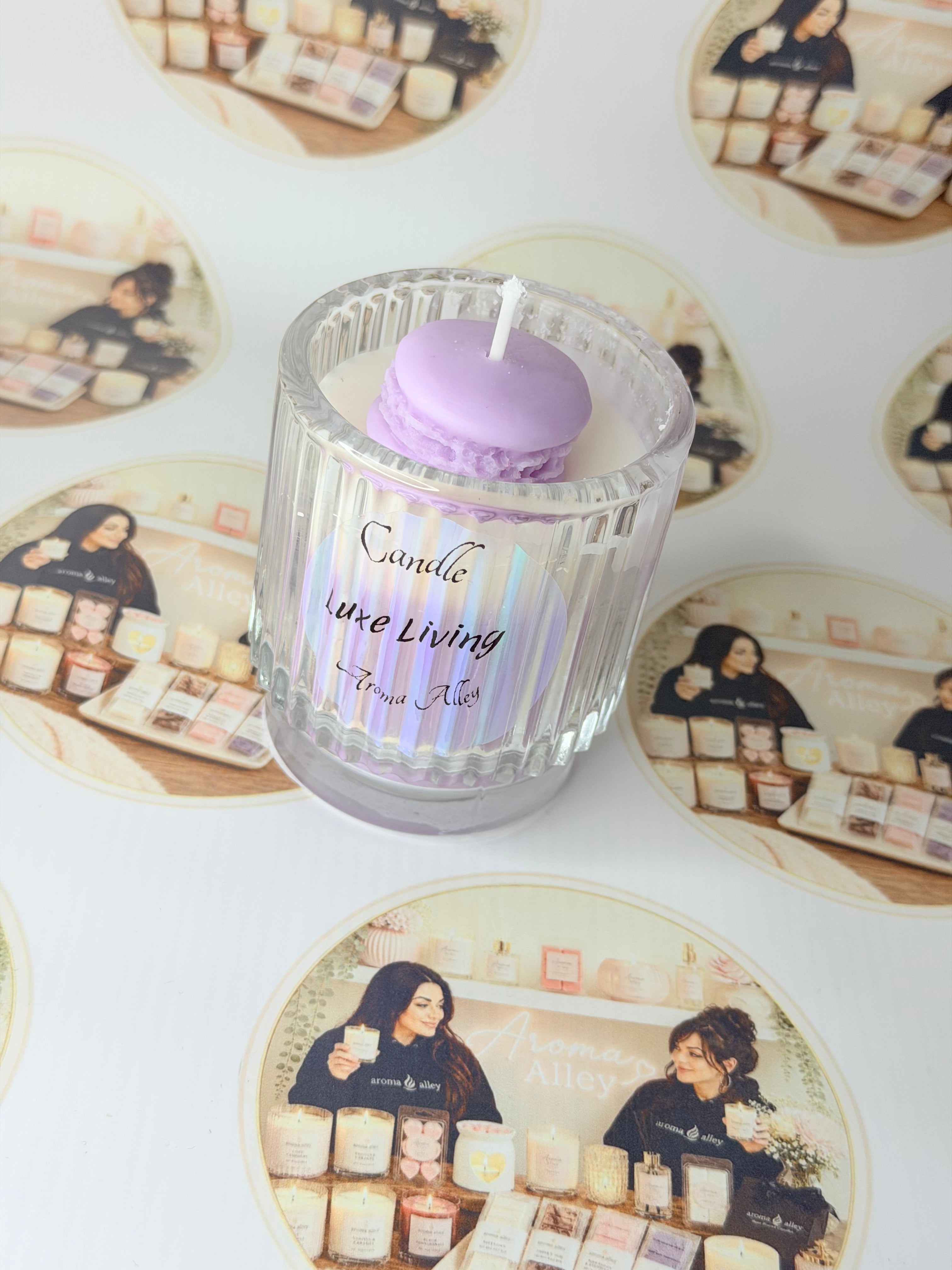 Luxe Living Macaron RGlass Candle