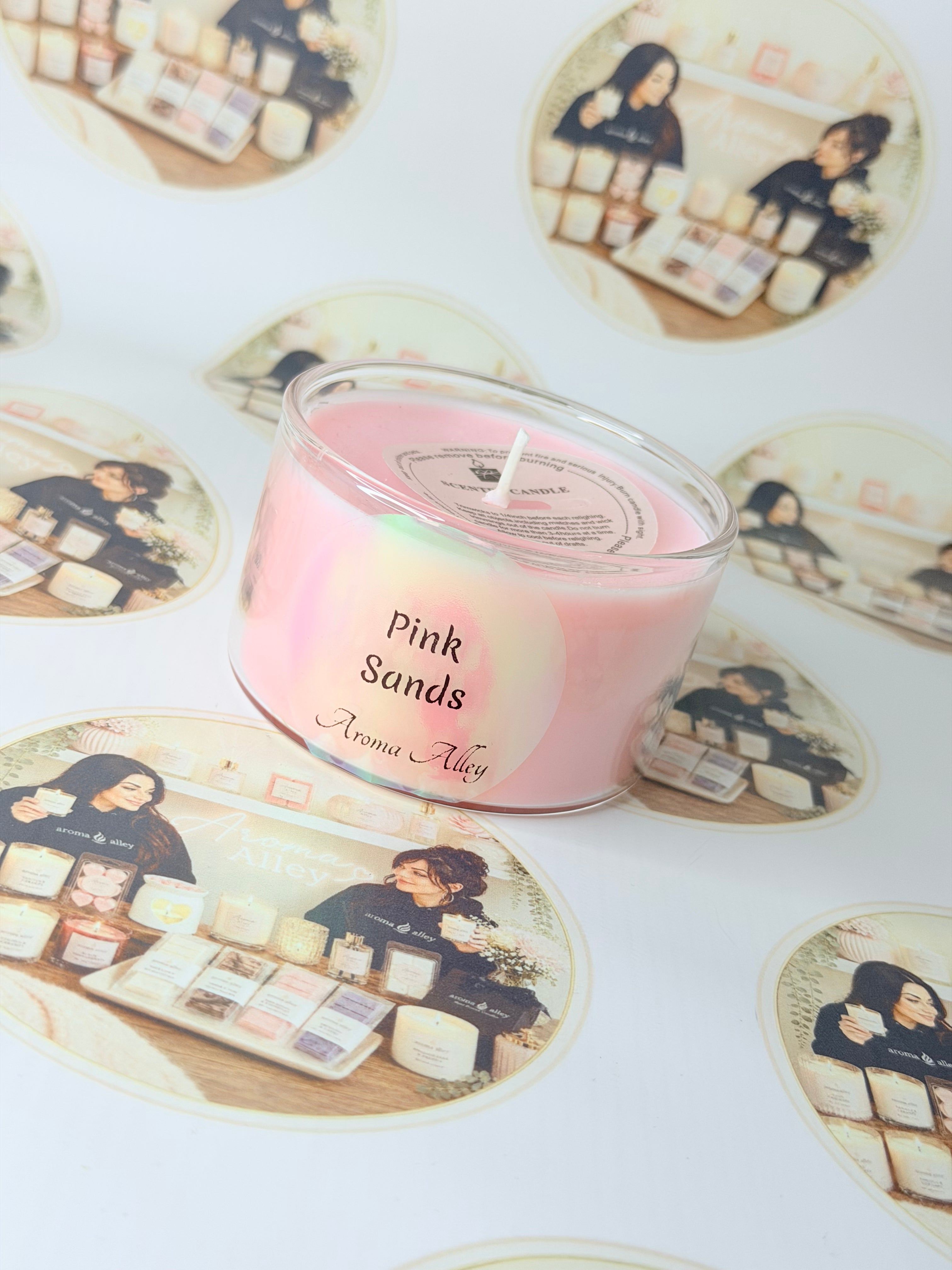 Pink Sands Glass Candle