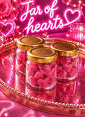 Red Jar of Heart-Shaped wax