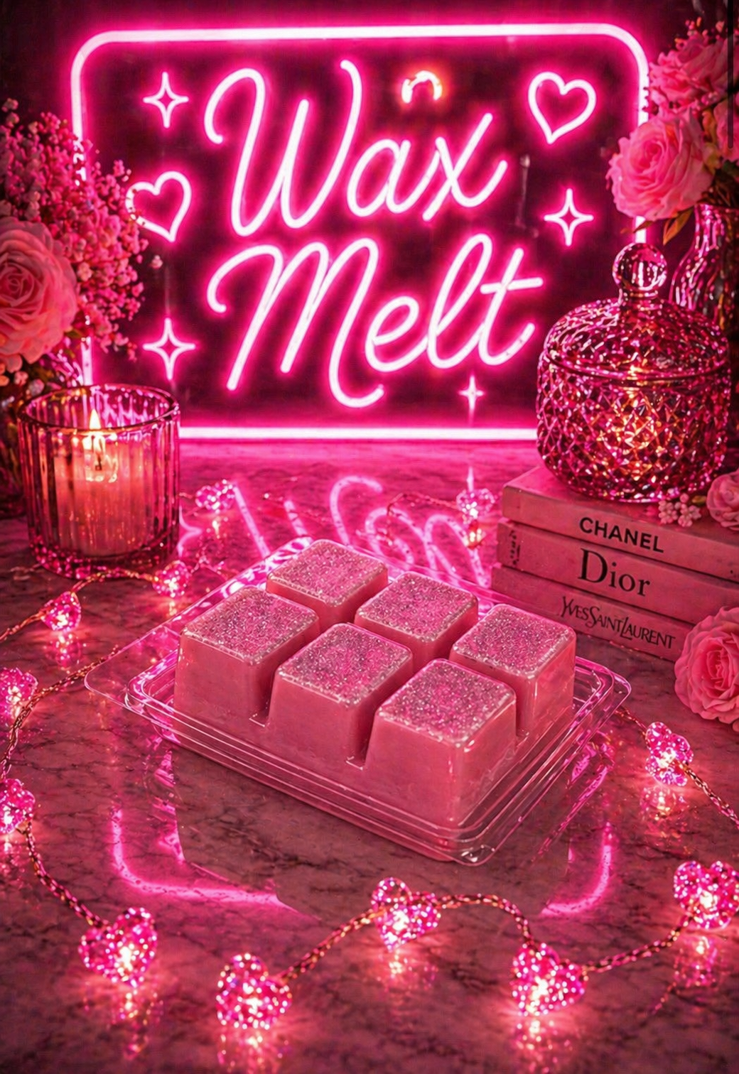 Pink Clamshell wax melt