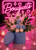 Blue wax bouquet